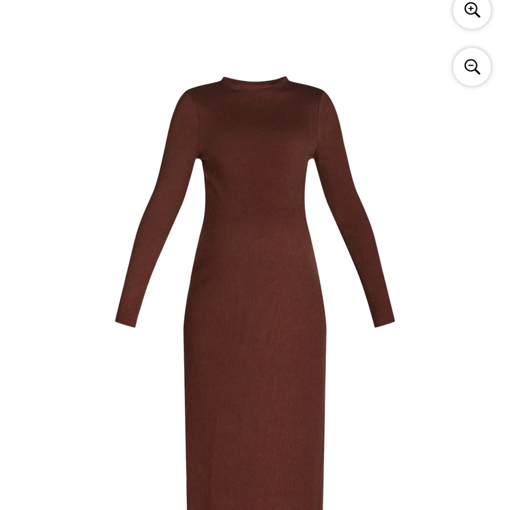 Elegant Brown Maternity Dress - Picture 4 of 4